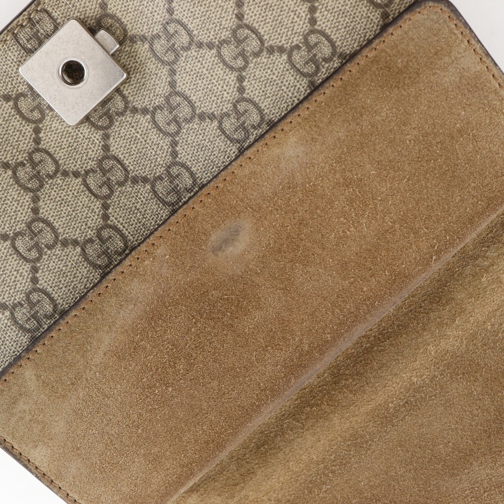 Gucci Dionysus Mini Chain Shoulder Bag 421970 GG Supreme Canvas Brown (Women's) - Picture 9 of 16
